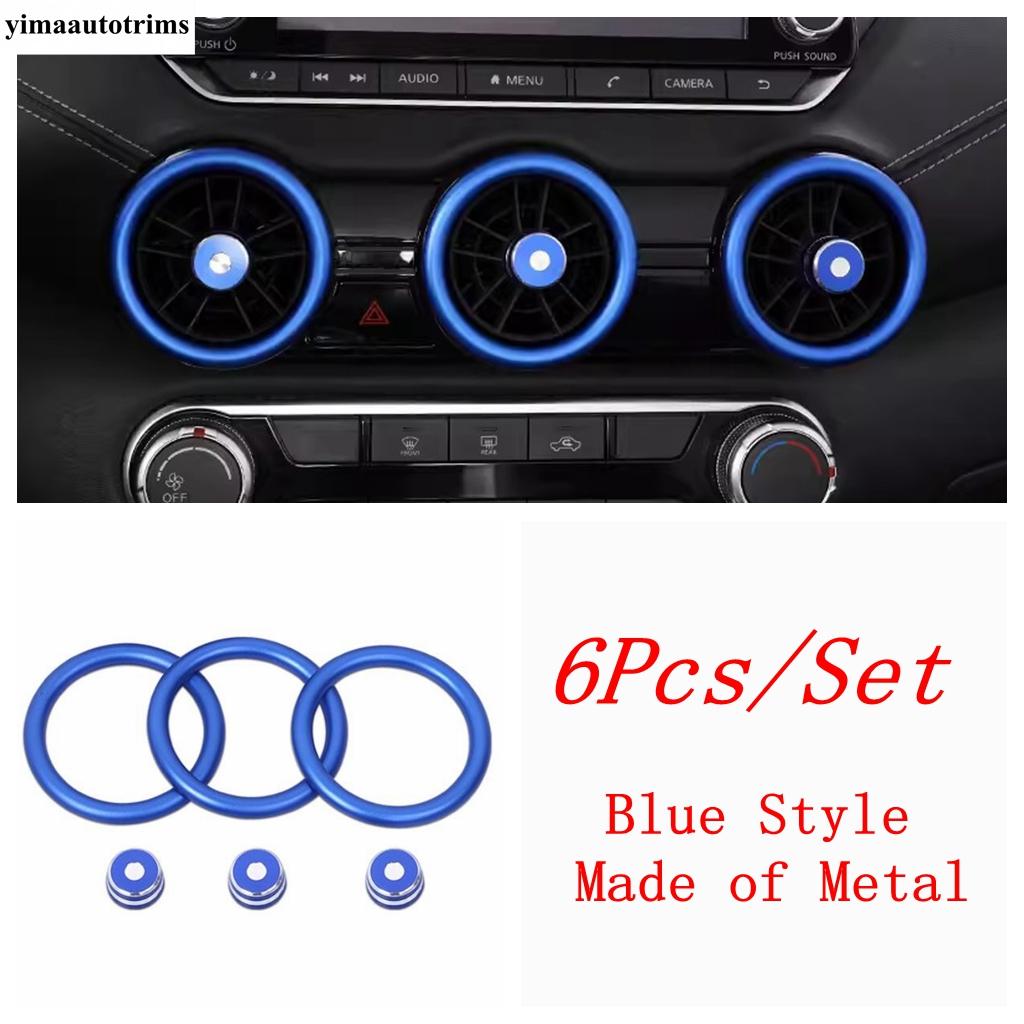 Zentraler mittlerer Luft-Klimaanlagen-Lüftungsauslass-Ring Kreisabdeckung Verkleidung Dekor Zubehör für Nissan Sentra / Sylphy - 2024