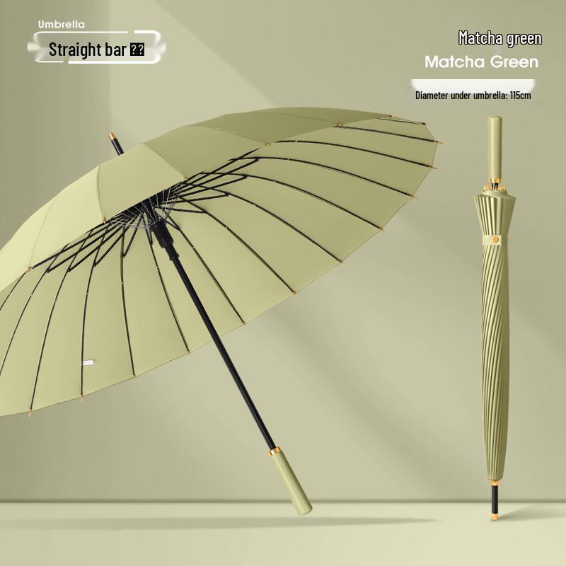 Women's High-End Automatic Long-Handled Umbrella with Straight Rod - Suitable for Rain or Shine and Men's Business Logo