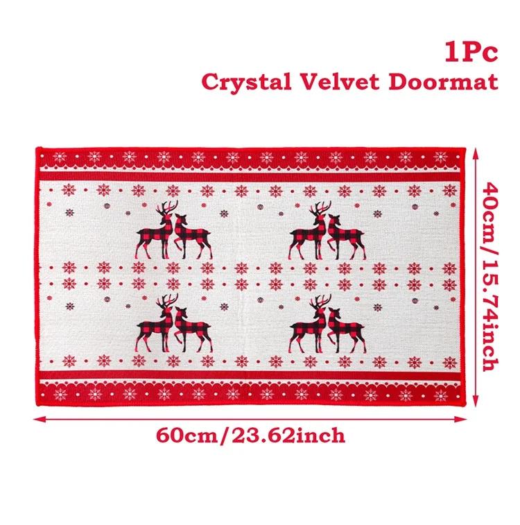 New Christmas-Themed Doormat Indoor/Outdoor Entryway Mat Bathroom & Foyer Rug Durable, Easy-To-Clean Holiday Home Decor
