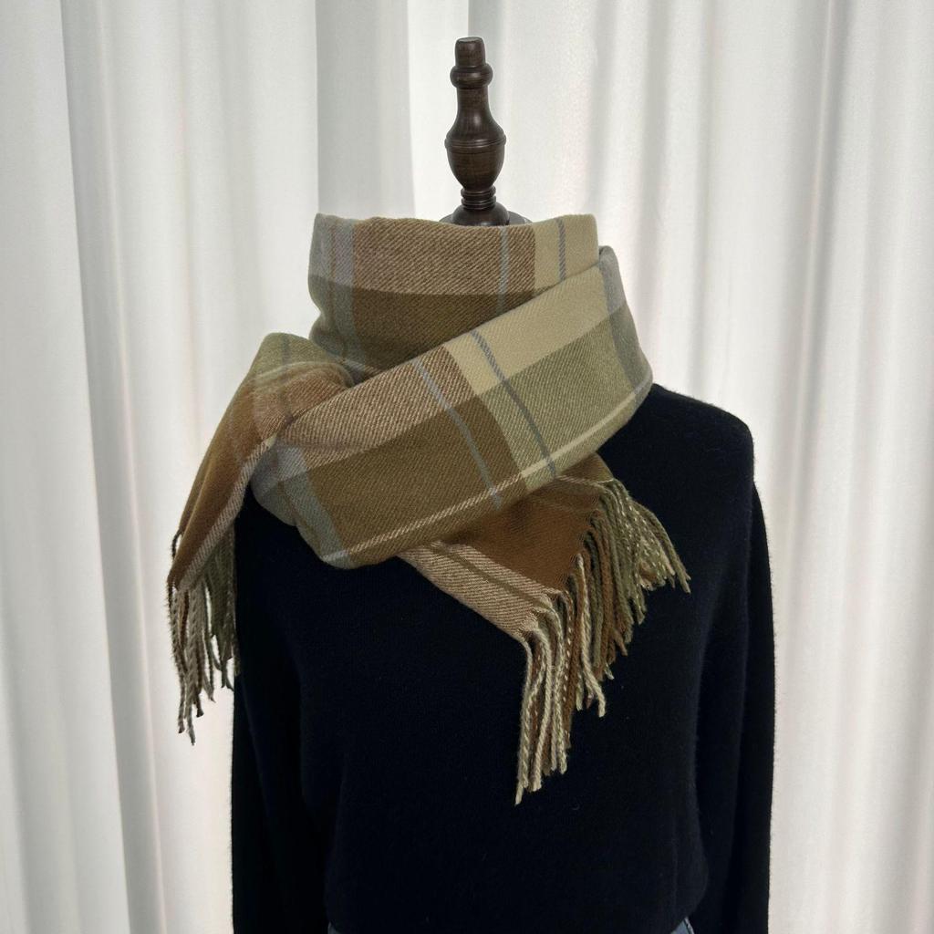 Autumn & Winter Retro Color Block Scarf - Trendy, Elegant Imitation Cashmere Shawl