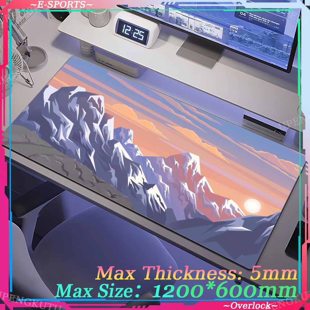 Mouse pad mountain scenery mountain sunset mouse mat extended pad mouse computer nonslip carpet computer mouse pad office 800x400x2mm