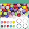 Perlen 100 Stück 10 mm Strass Ton Eis Kollektion Baseball Bling Stil Runde Perlen Für DIY Halskette Armband Ohrringe Schmuck
