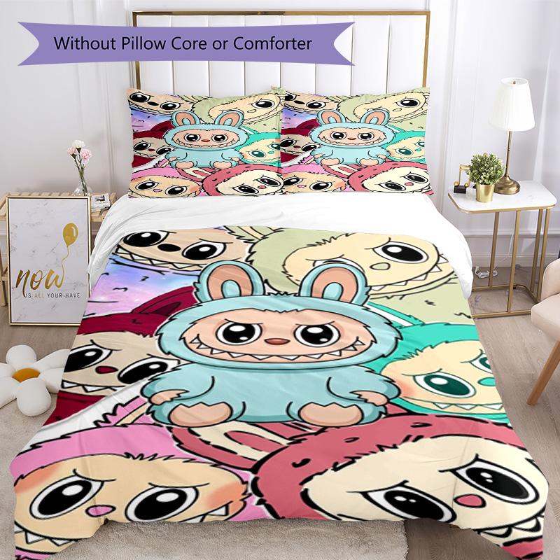 Labubu Bed Linen Set Perfect For Playroom Soft Fabric Perfect Gift For Friends Family