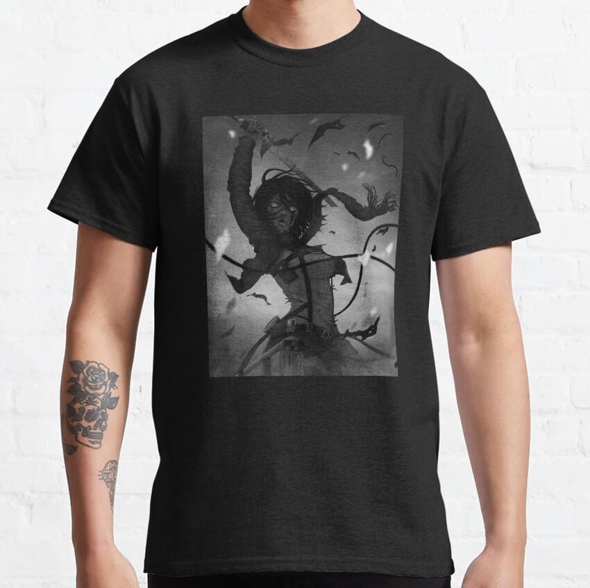 Shingeki No Kyojin Mikasa Żołnierz Ackerman Attack On Titan Shingeki Mang Krótki Rękaw AOT Koszulka Anime dla mężczyzn Bawełna 6XL Góra