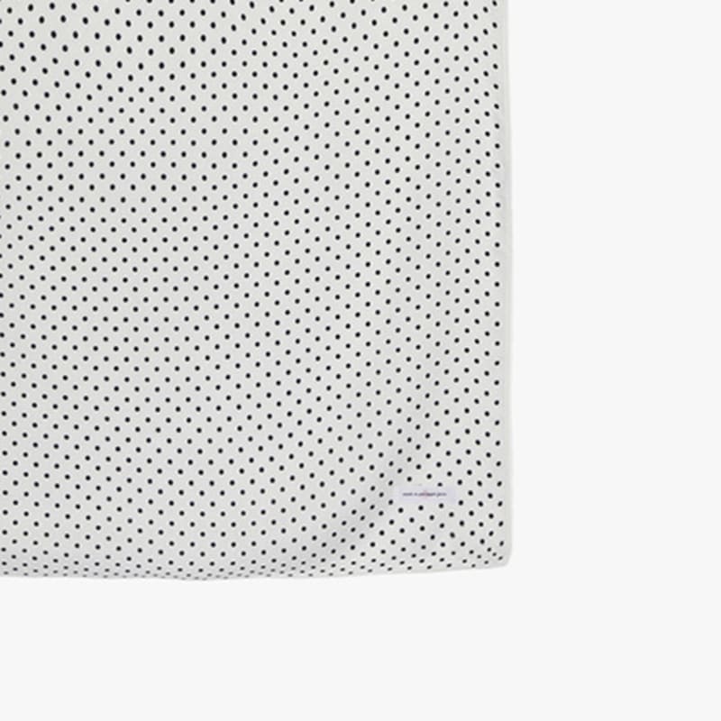 PINK PINEAPPLE DOT VELVET SCARF_WHITE