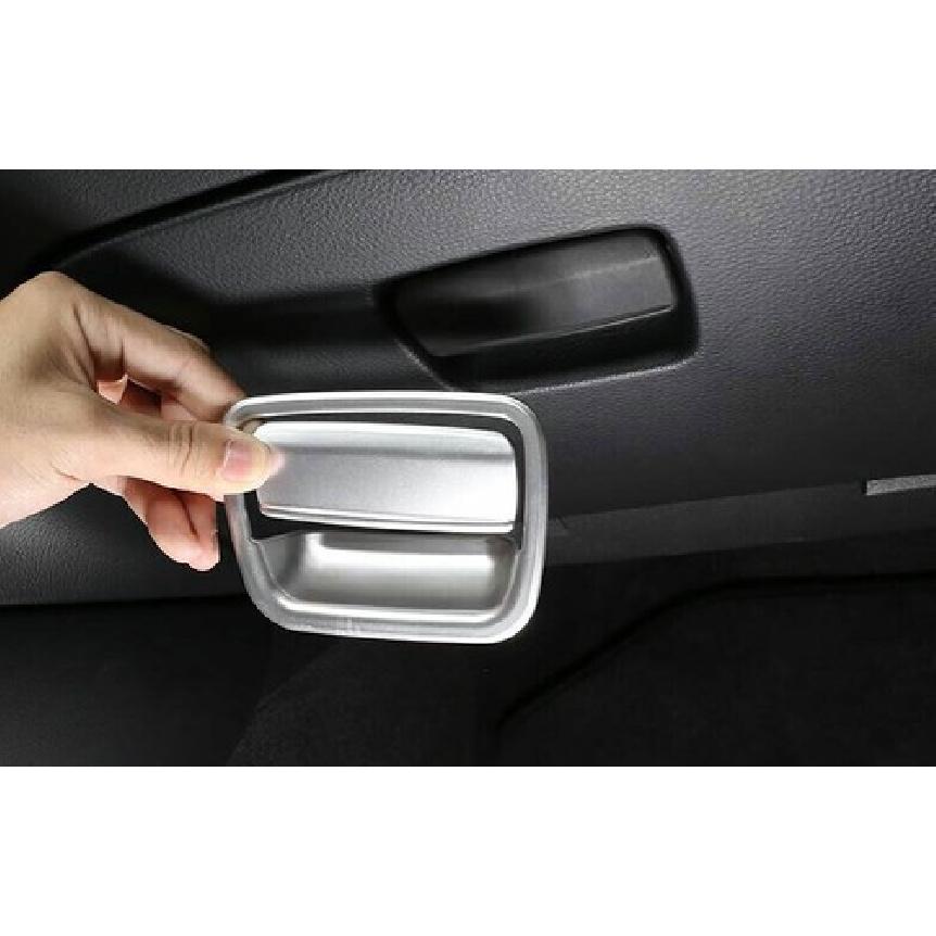 2010-2015 Trim For BMW X1 E84 Matte Silver Car Co-Pilot Storage Box Handle Panel
