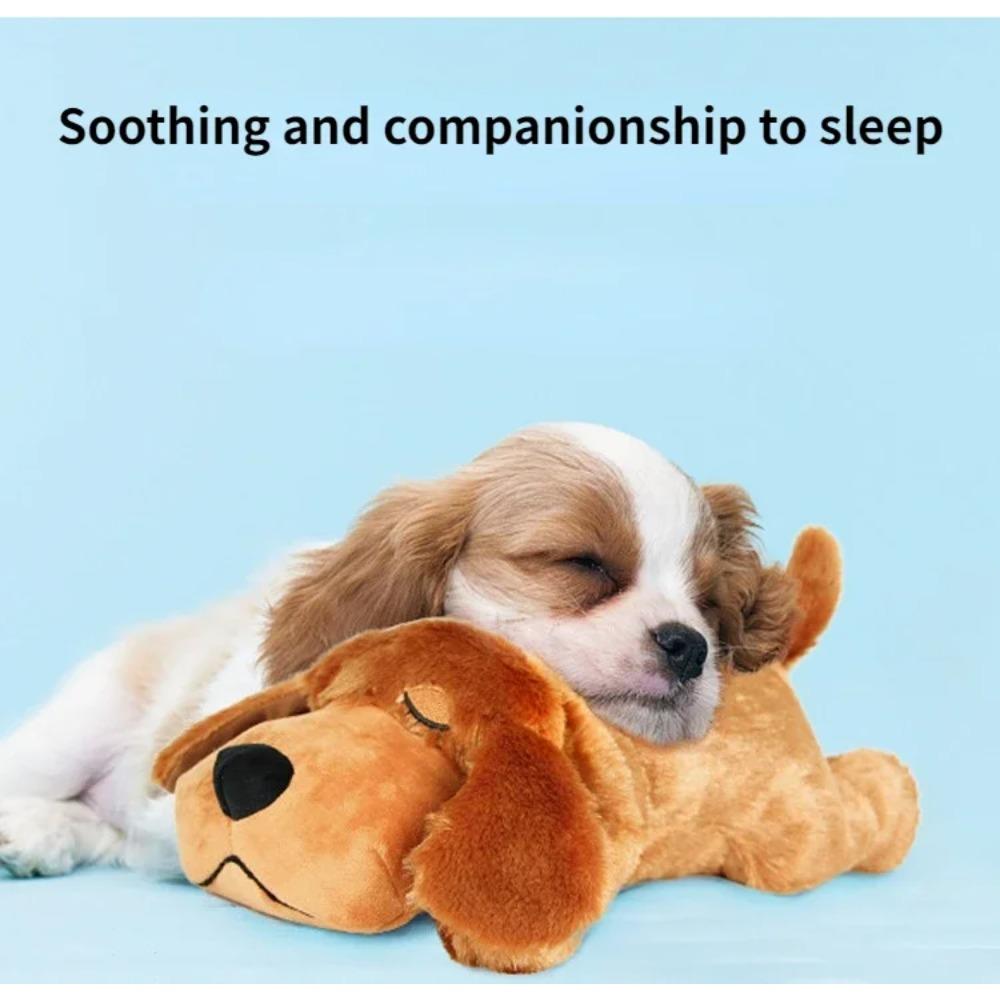 Giocattoli Rilassanti per Animali Domestici, Compagno per l'Ansia del Cane Giocattoli di Peluche con Simulazione del Battito Cardiaco per Dormire – Il Regalo Perfetto per il Tuo Amico Peloso!