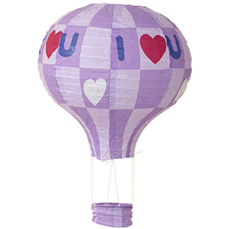 12" 30cm Rainbow Hot Air Balloon Paper Lanterns Ball Lampion Hanging White Wedding Decoration Lampshade Christmas Party Decor
