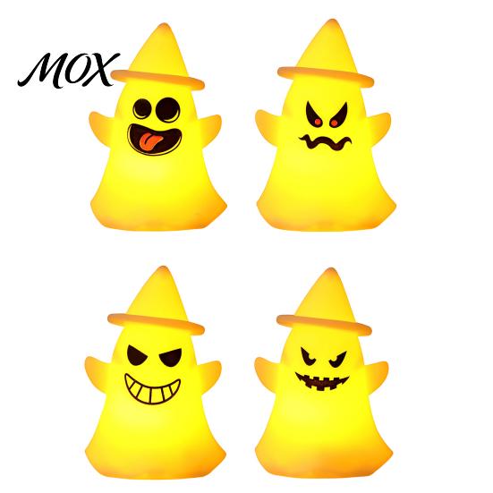 Halloween Night Light Witch Hat Ghost Light, Spooky LED Decorative Lamp, Lamp Cartoon for Holiday Party Decor Wizard