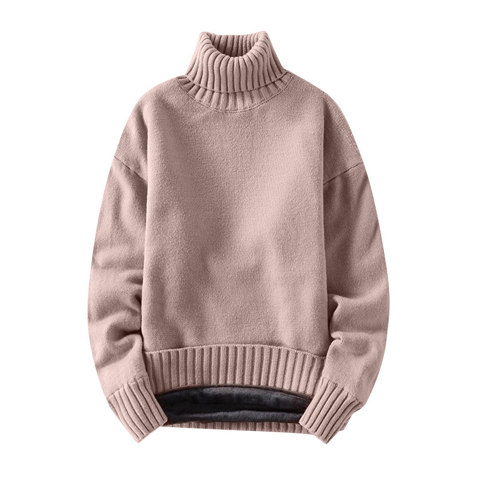 

Men s Fashion Plush And Thick High Collar With A Base Sweater Underneath XXXL