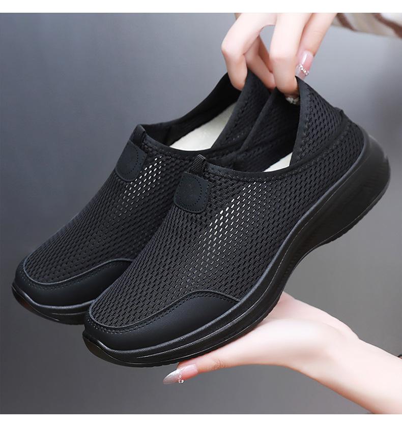 Women's Summer Flyknit Mesh Slip-On Shoes - Mosquito Repellent, Breathable, Comfortable, Versatile Casual Footwear