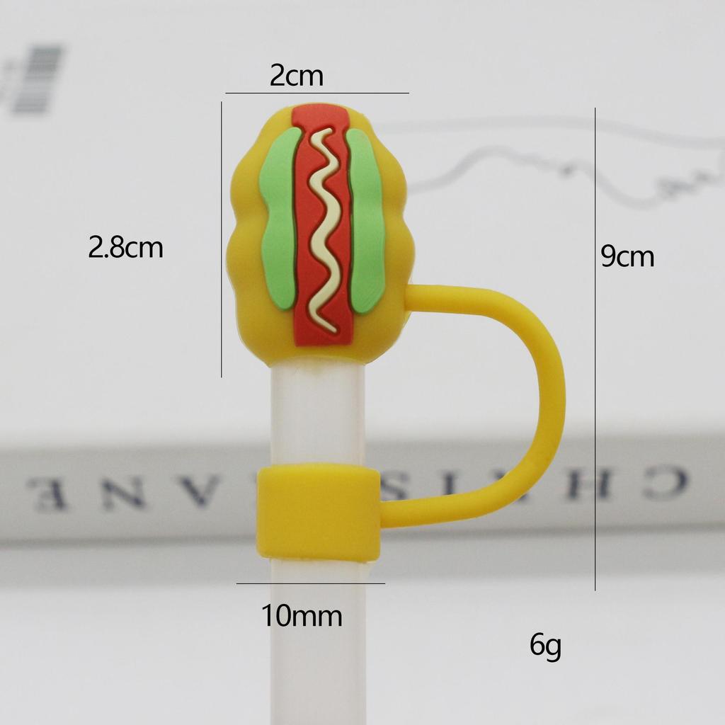 Stanley Water Bottle Silicone Straw Cover with Dust Plug - 10mm Bow Design