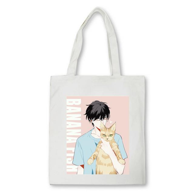 Anime Banana Fish Graphic Dámské Nákupní tašky Kabelky Látkové Plátěné Tašky Dámské y2k Opakovaně použitelné tašky přes rameno