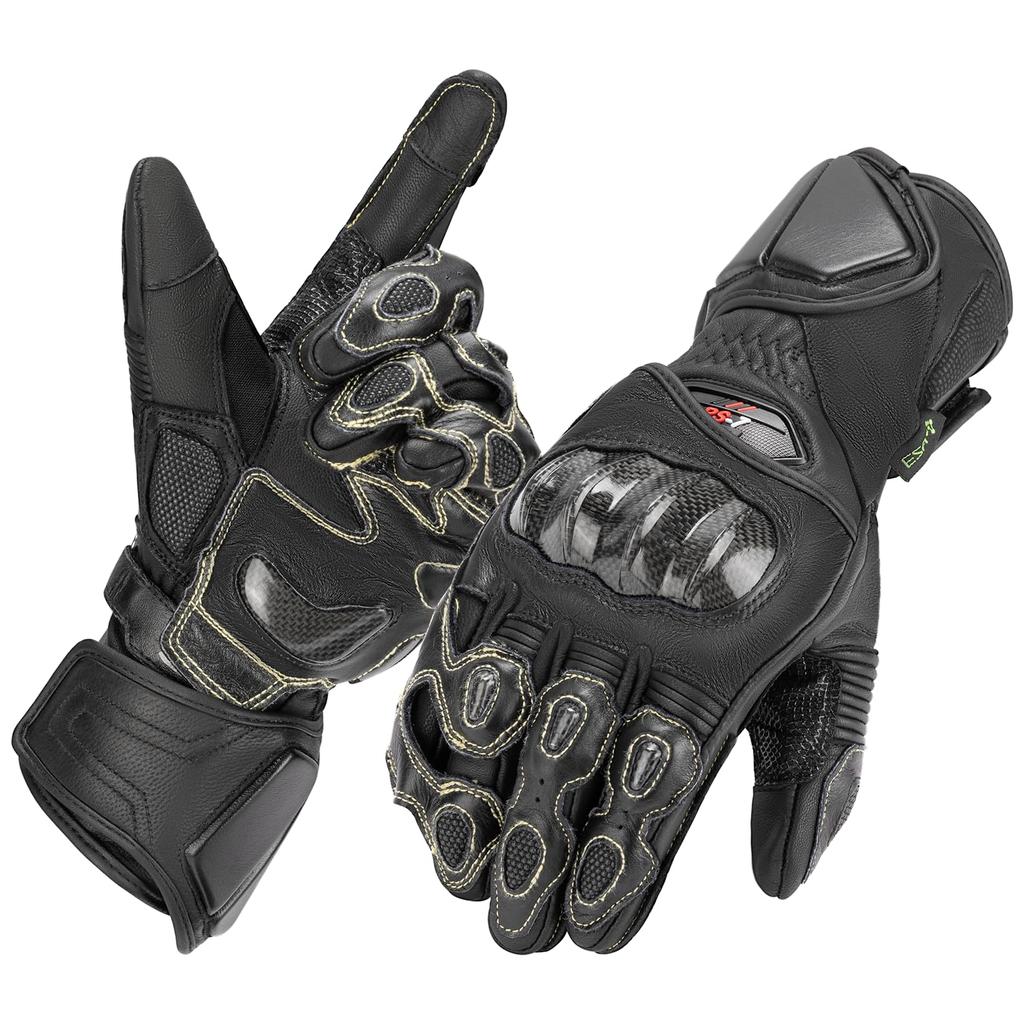 KEMIMOTO Motorcycle Gloves ESA Advanced Technology Kevlar Lightweight Smartphone Compatible Motorcycle Gloves with and Impact Resistance for Unisex