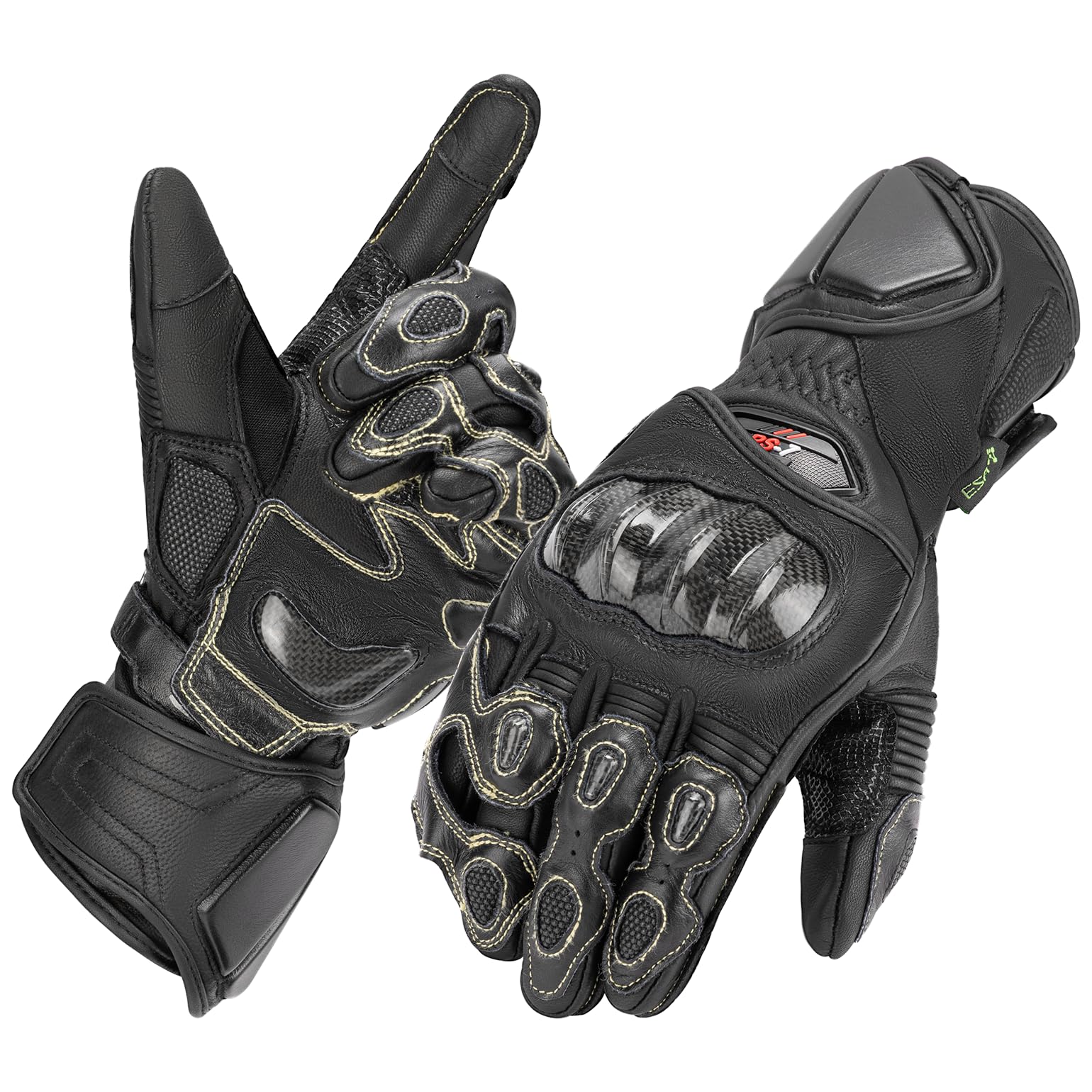 

KEMIMOTO Motorcycle Gloves ESA Advanced Technology Kevlar Lightweight Smartphone Compatible Motorcycle Gloves with and Impact Resistance for Unisex чёрный