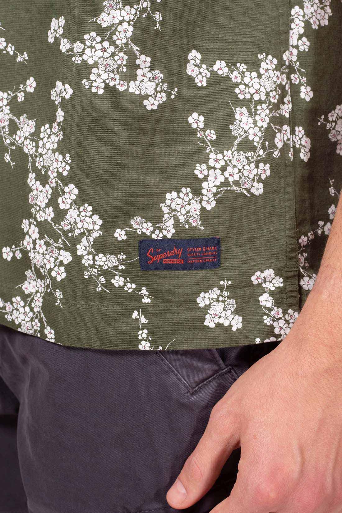 Superdry Herren Grün Für M4010793a Es Kurzarm-Strandhemd (Xxl), Lässig, Baumwolle - Bild 3