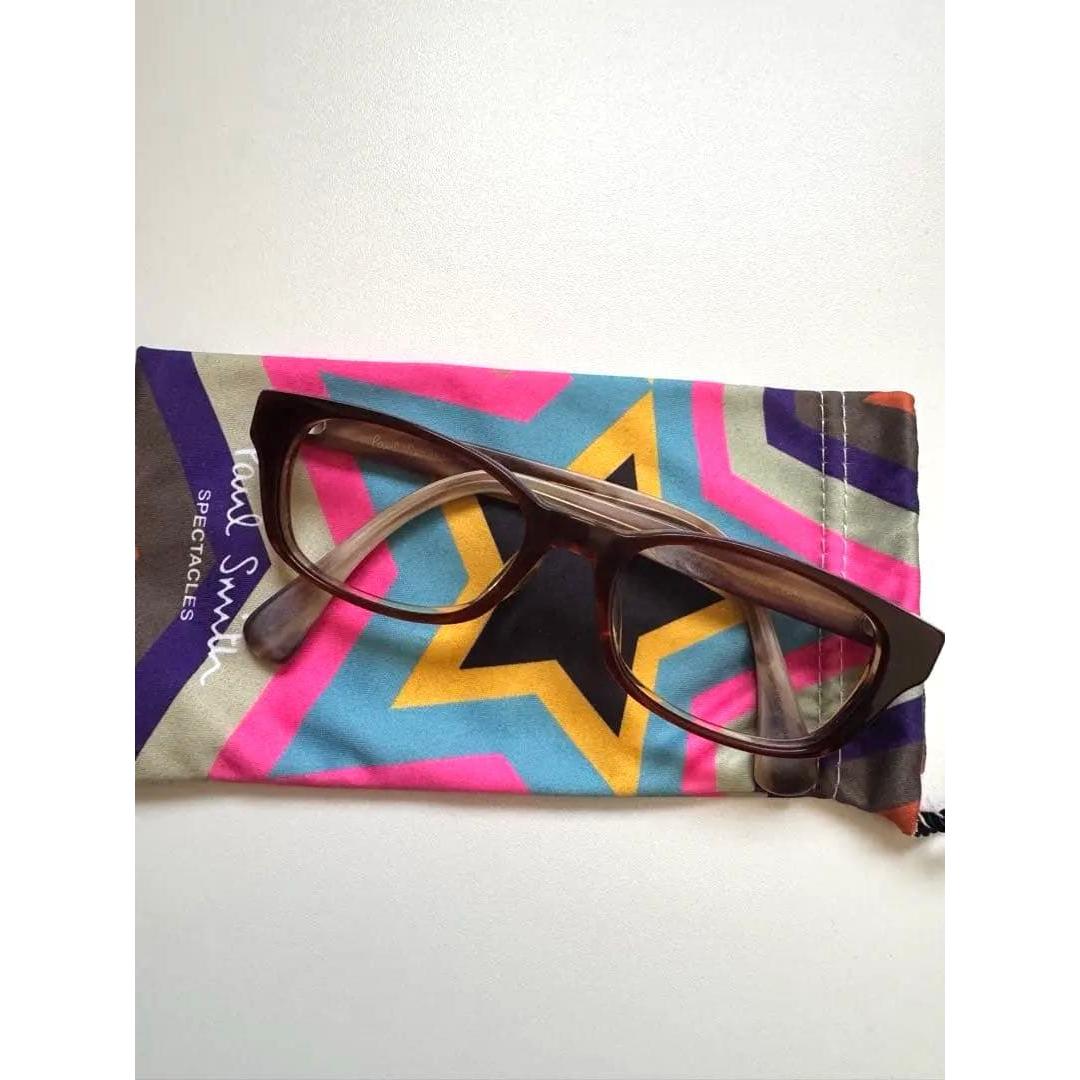 Used Paul Smith Glasses Brown with Bag Brown Date Glasses Ladies Stylish