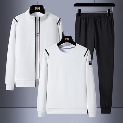 Herren Stehkragen Sportanzug: Jacke, Sweatshirt, Lange Hose - Übergröße, Trendige Herbst-/Frühlingsbekleidung