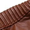 Men's Washed Pu Leather Jacket Men's Stand Collar Men's Motorcycle Leather Jacket Men
