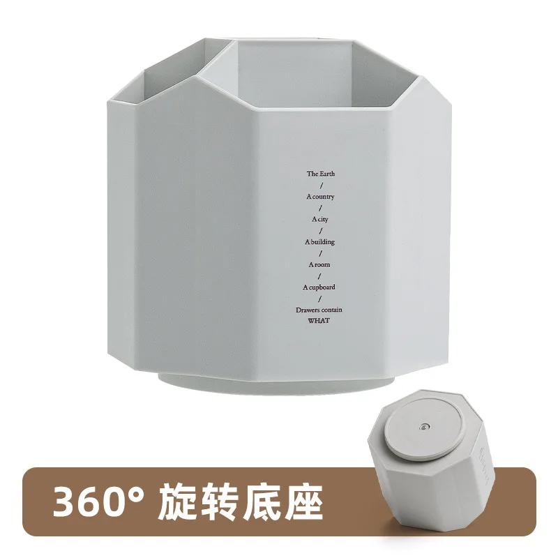 Íróasztalrendszerezők Multifunkciós 360 Fokban Forgatható Ceruzatartó Kreatív Nagy Kapacitású Asztali Tárolódoboz Iskolai Írószer