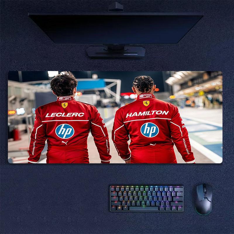 Podložka pod myš pro závodního jezdce, Velká herní podložka na stůl, Protiskluzová XXL podložka pod myš pro notebook a tablet, Herní podložka pro Mini PC se šitými okraji