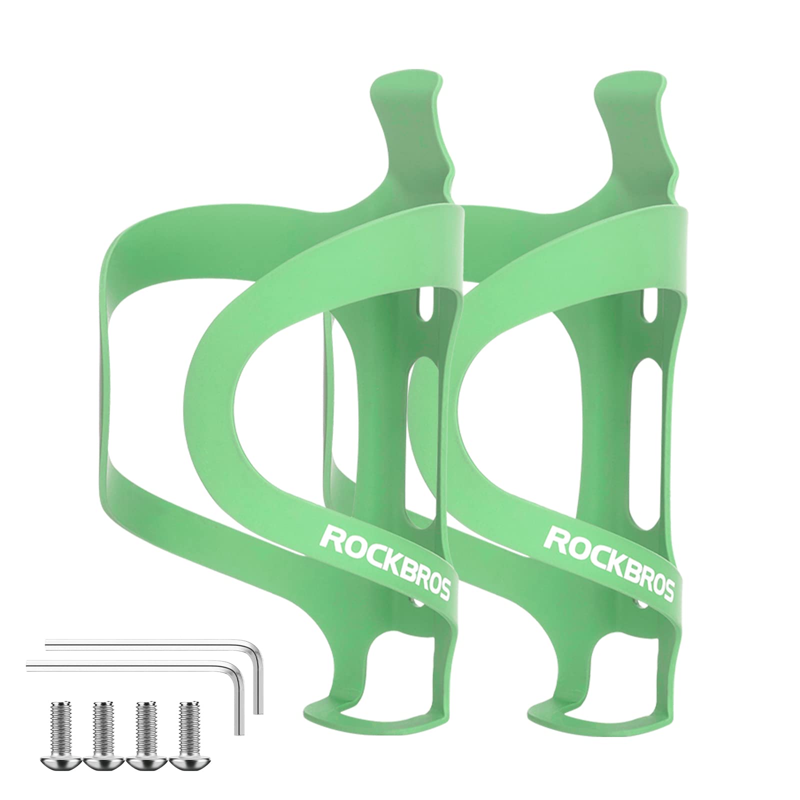

ROCKBROS Bicycle Bottle Aluminum Alloy with Rubberized Road Bike Bottle Includes Installation Green of Cage/Drink Holder, Surface, Holder,