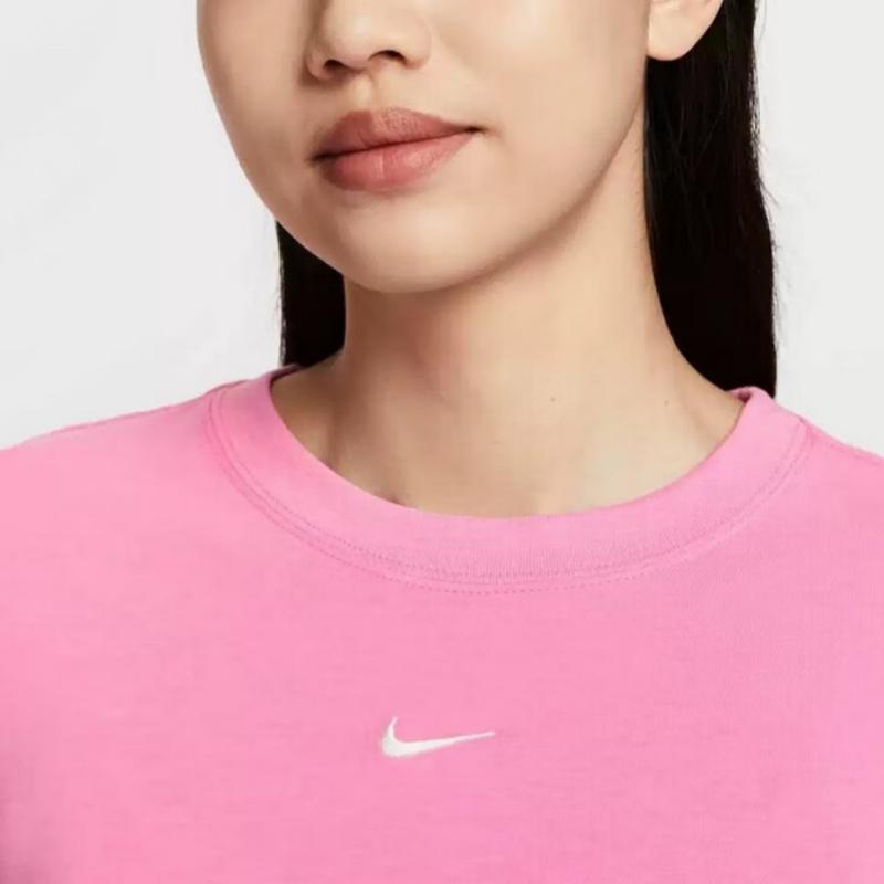 Nike T Shirts Women's Pink Crew Neck Moderate FV5509-675