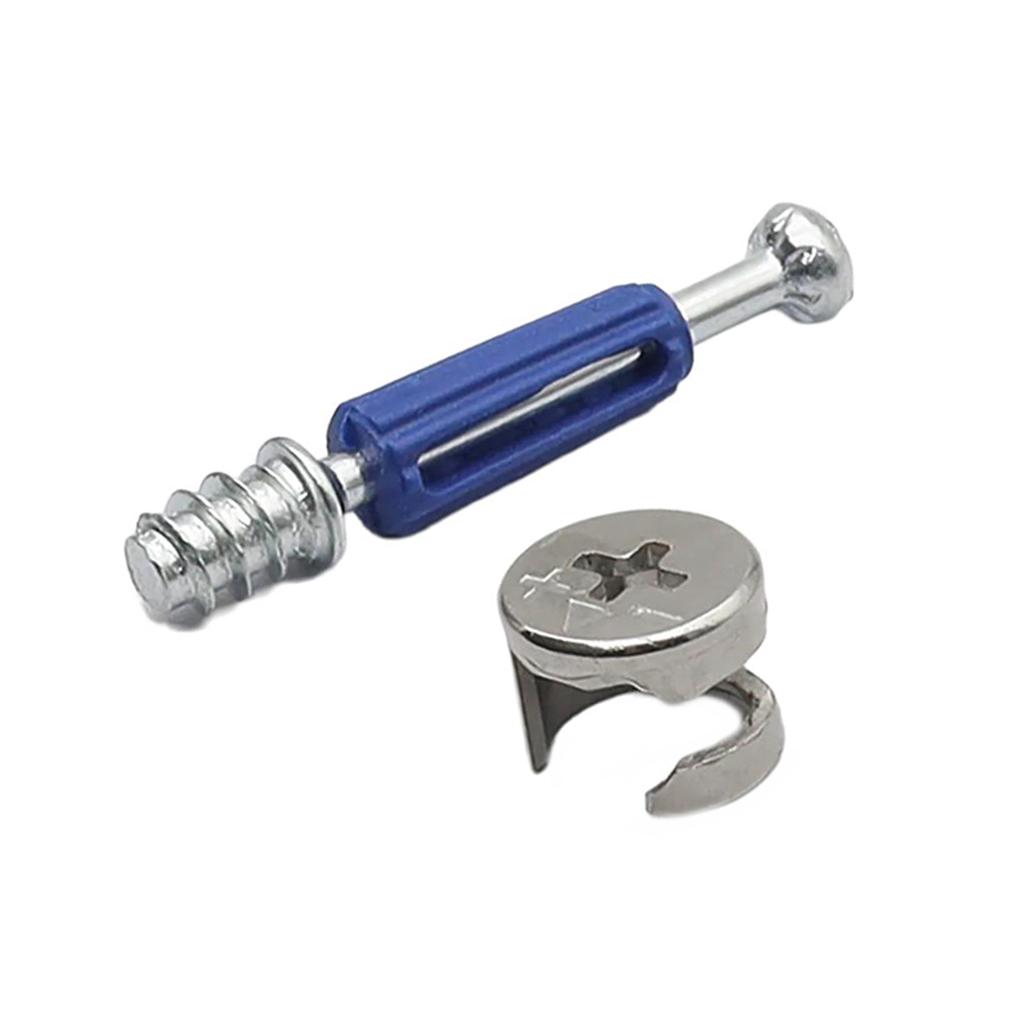 100Pcs Eccentric Wheel Cabinet Lock Nut With Screws for Secure Furniture Assembly Portable for Cabinets and Dressers