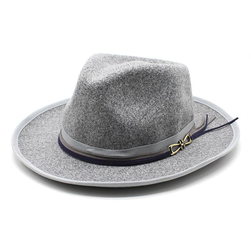 Classic Wool Felt Bowler Hat For Men With Sun Protection And Breathability