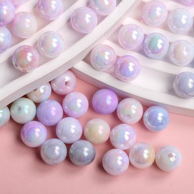 Home Party Supplies Jewelry Beaded Material Two-color Handmade Accessories 200pcs DIY Earrings Bracelet AB Color Necklace Round Beads 8/10mm Fashion