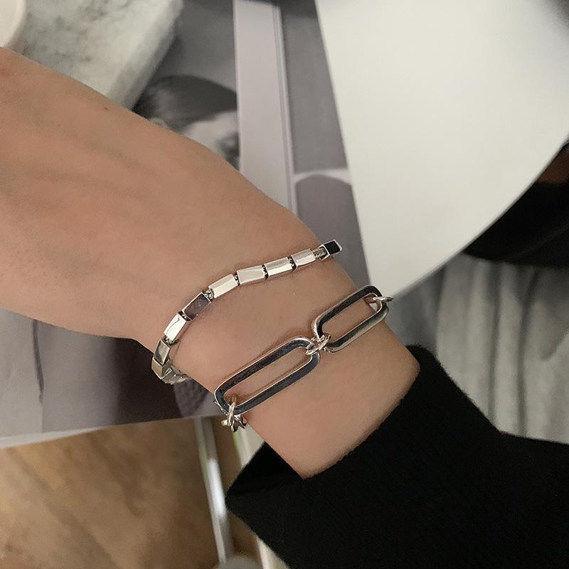 Retro Geometric Square Buckle Bracelet - Women's Minimalist Versatile Jewelry