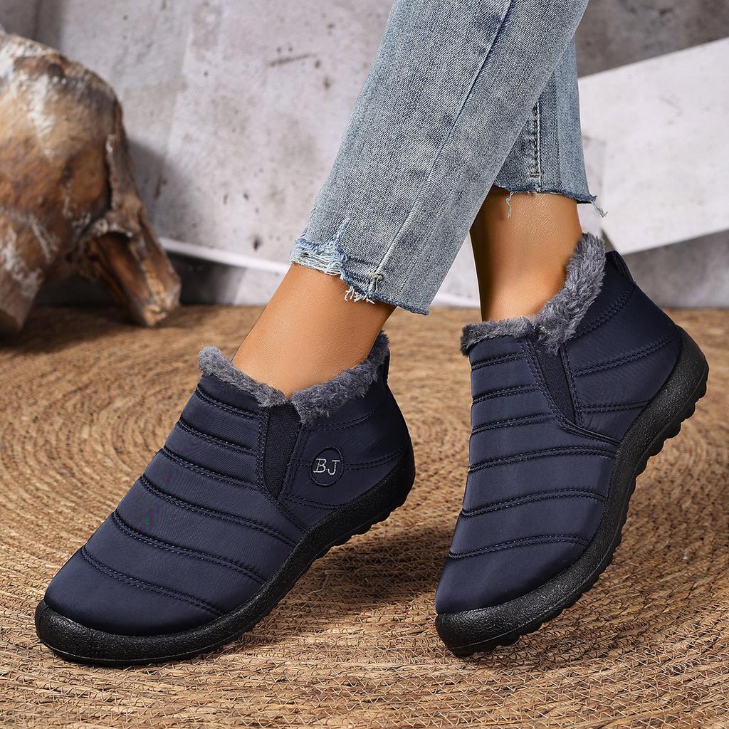 Women's Warm Padded Thickened Snow Boots Comfortable Soft Elastic Thick Sole Non-slip Cushioning Casual Sports Cotton Shoes