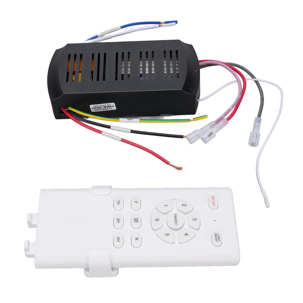 Ceiling Fan Remote Control Replacement 6 Speed Adjustment Ceiling Fan Light Remote Timing Sturdy ABS Lightweight for Repairing