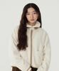 Covernat Woman Boa Zip-Up Jacket Cream