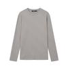 JAMBANGEE Men'S) Herringbone Modified Weave Jacquard Long Sleeve T-Shirt (Standard Fit)_An1Wts105-Lg