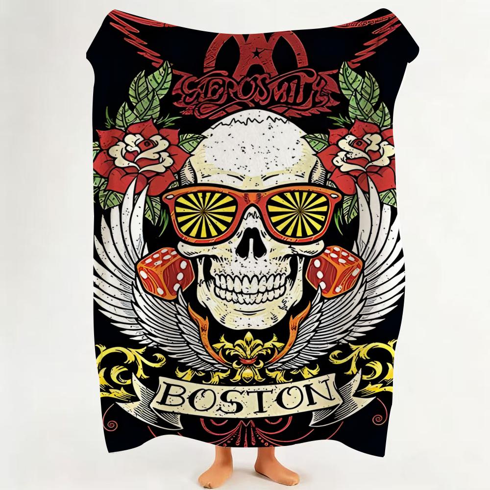 

Music B Band A AEROSMITH Throw Flannel Throw Blanket Suitable for Sofa Living Room Bedroom 75cmx90cm