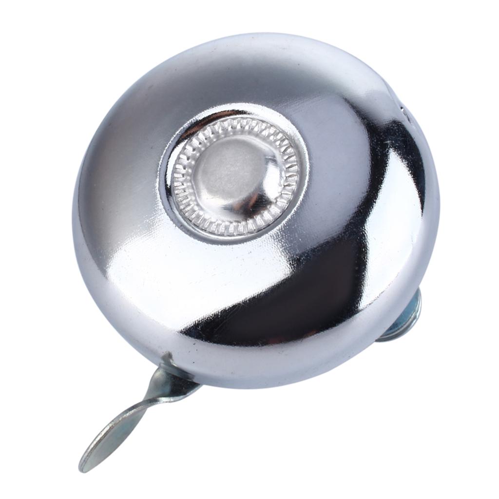 Retro Metal Ring Bike Kierownica rowerowa Głośny dźwięk dzwonka alarmowego Srebrny
