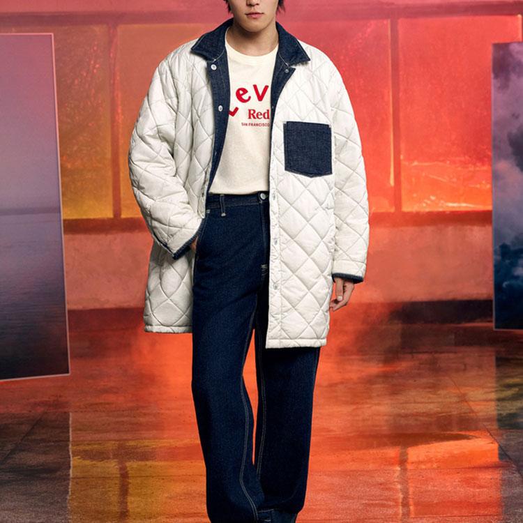 Levis Casual Comfortable Round Neck T-Shirt Men Tops Off-White A0192-0000