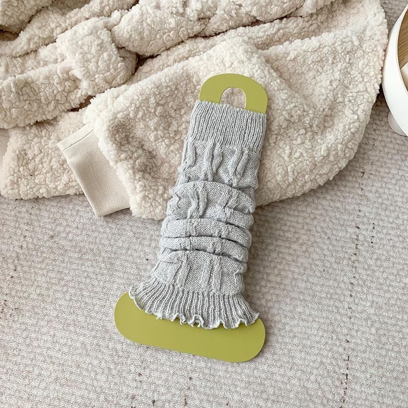 Autumn and Winter Sweet Women Leg Warmers Thin Knitted Long Heap Socks