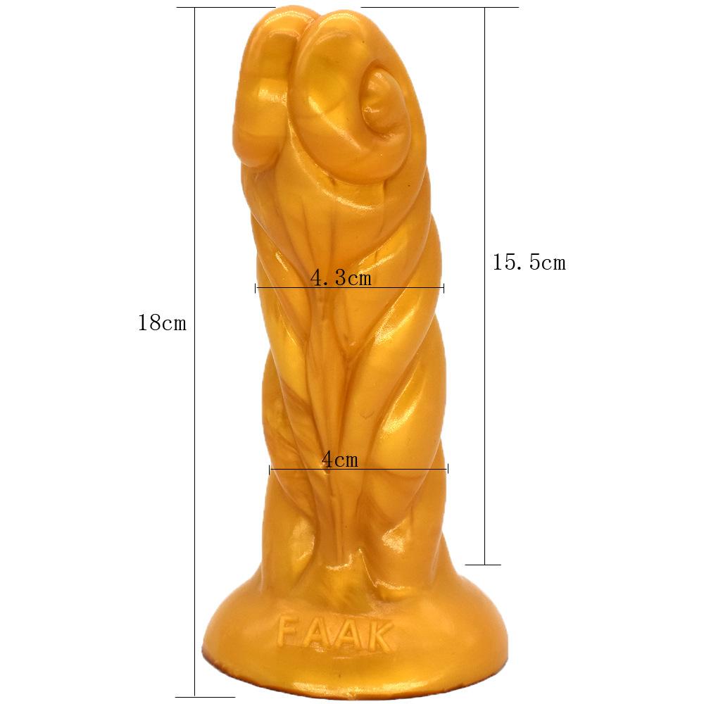 Simulation Snail Penis Female Masturbation Device Golden Anal Plug Adult Sex Toys