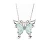 Titanium Steel Necklace New Chinese Light Green Butterfly Pendant Hollow Niche Light Luxury High-End Collarbone Chain Does Not Fade