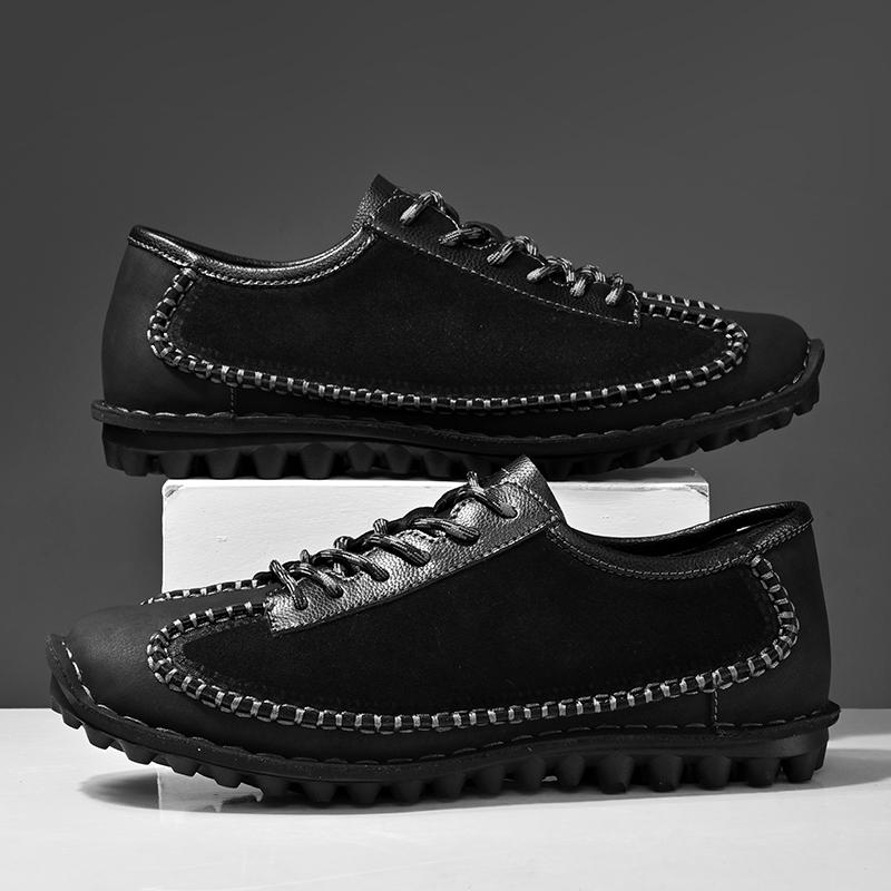 

Classic White Sneakers Men Fashi genuine Leather Men s Casual Shoes Designer Low Top Skateboard Shoes Men Flat Sneakers 39 чёрный