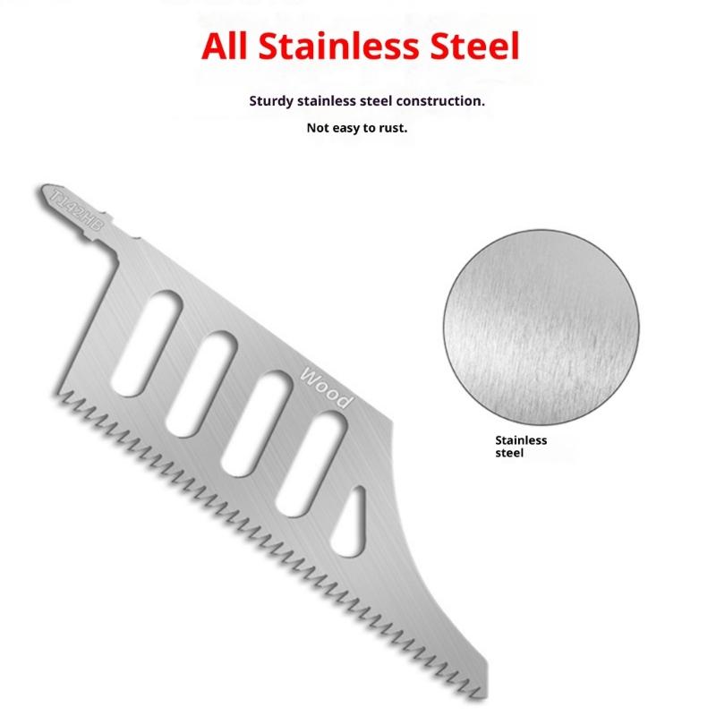 High Precise Curved Jigsaws Blade Stainless Steel T Shank Suitable For Professional Woodworking & Crafting Cutting Tasks