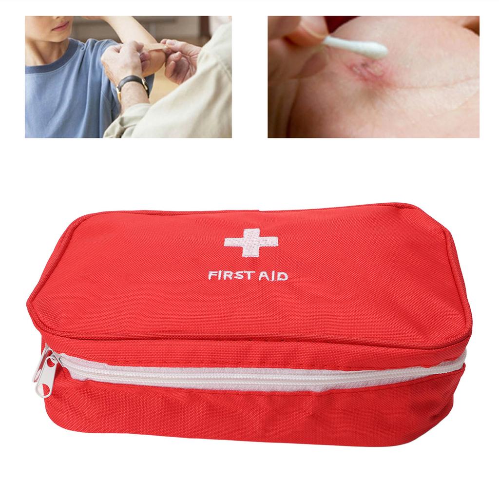 Empty First Aid Bag Waterproof Large Capacity Emergency Medicine Pouch for Outdoor