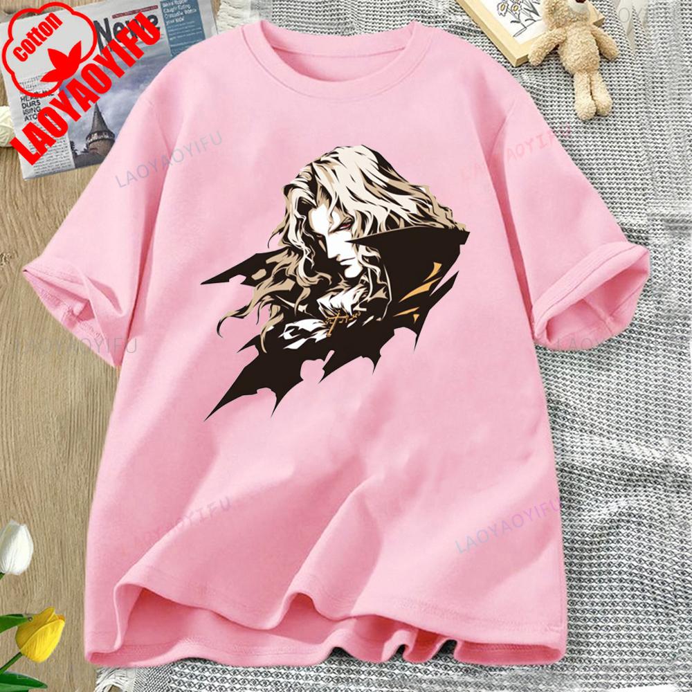 Castlevania Alucard Carmilla Printed T-shirt Tops Castlevania Alucard Street Fashion Hip Hop Casual Comfortable Personality
