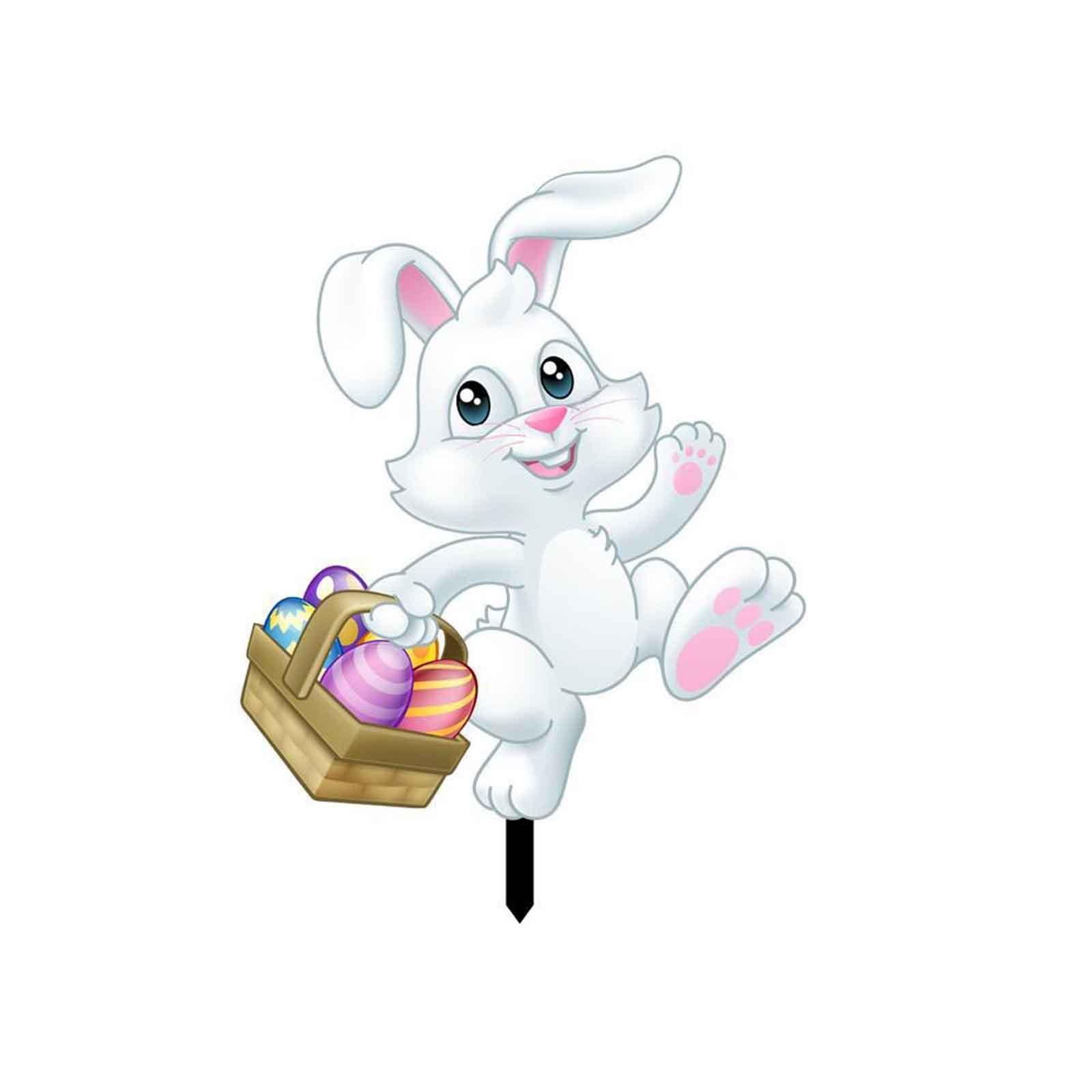 

Пасхальные украшения Наружные вывески для двора Пасхальные гномы Банни Яйца Корзина для вывесок с кольями на весну Пасхальный сад Украшения для двора снаружи