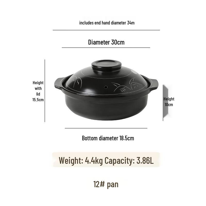 ZISIZ Ceramic High-Temperature Casserole Hot Pot