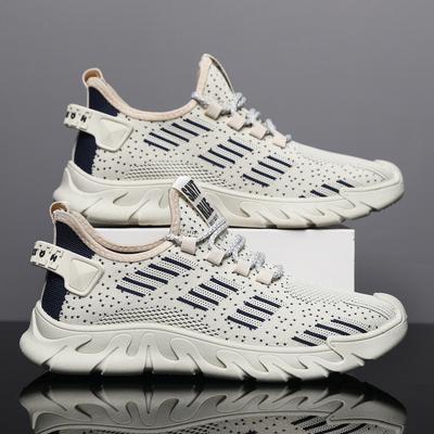 Men's Shoes Trendy Mesh Shoes Spring Shoes Men's Shoes Outdoor Casual Men's Sports Shoes Flying Weaving New Models