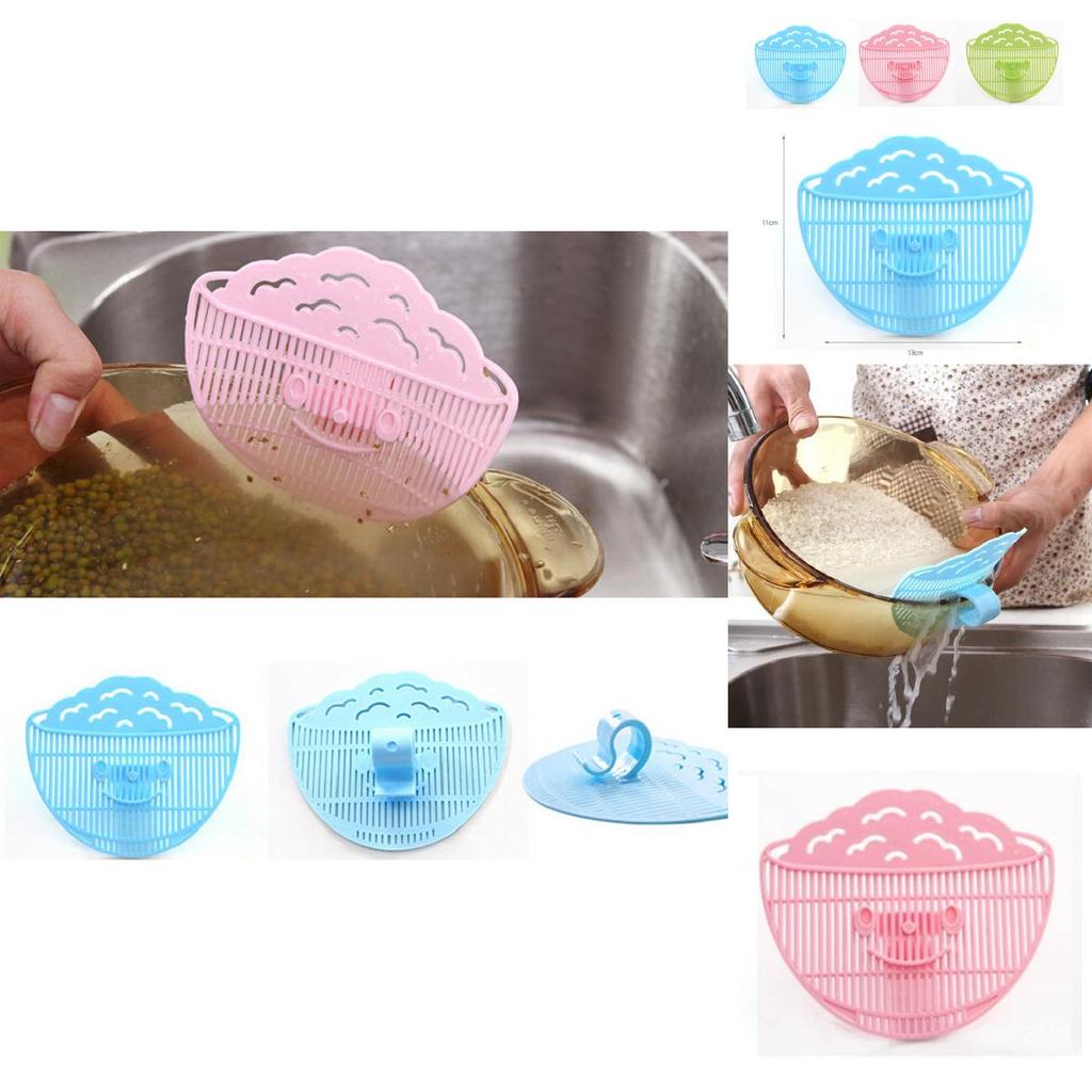 Modern Smile Face Food Filter With Clip On Design For Vegetables And Grain Washing