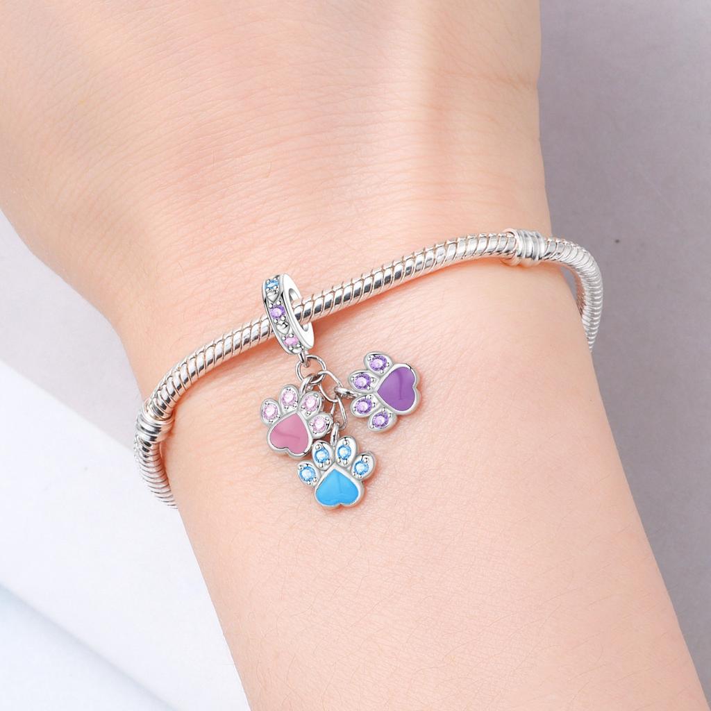 Cute Animal Panda Scorpion Corgi Bead Pendant Bracelet DIY Jewelry Accessories